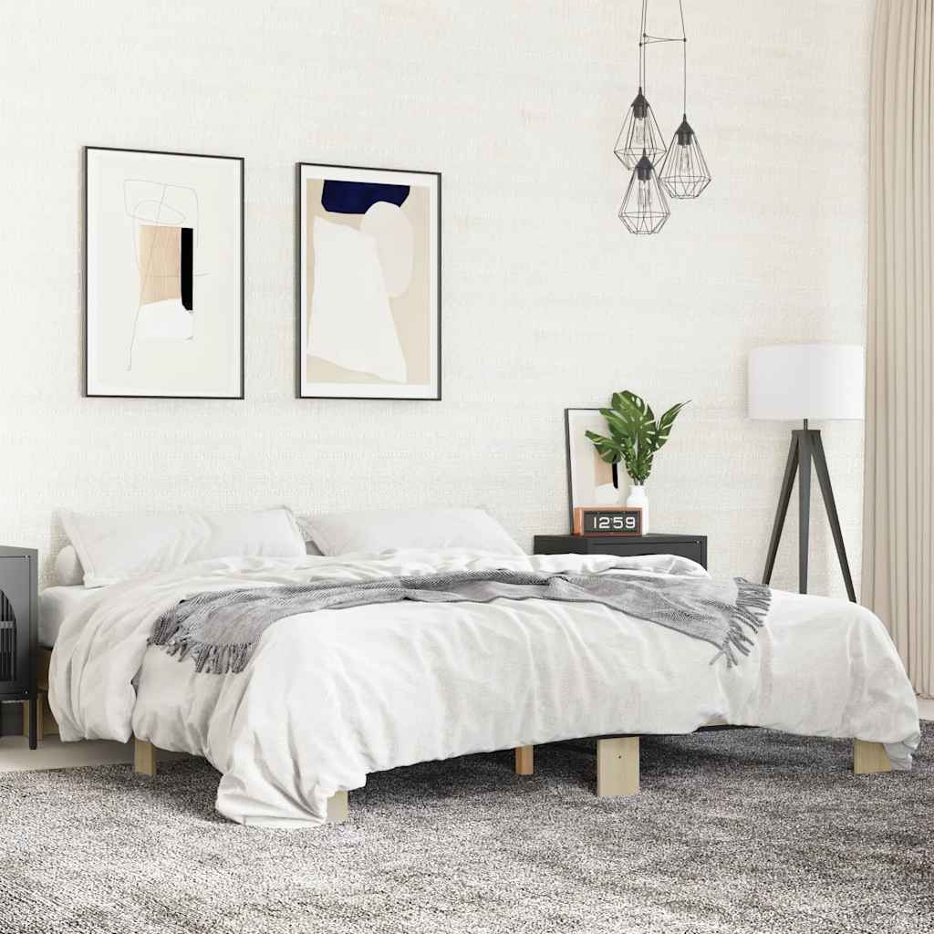 vidaXL Bed Frame without Mattress Black 140x200 cm - from vidaXL