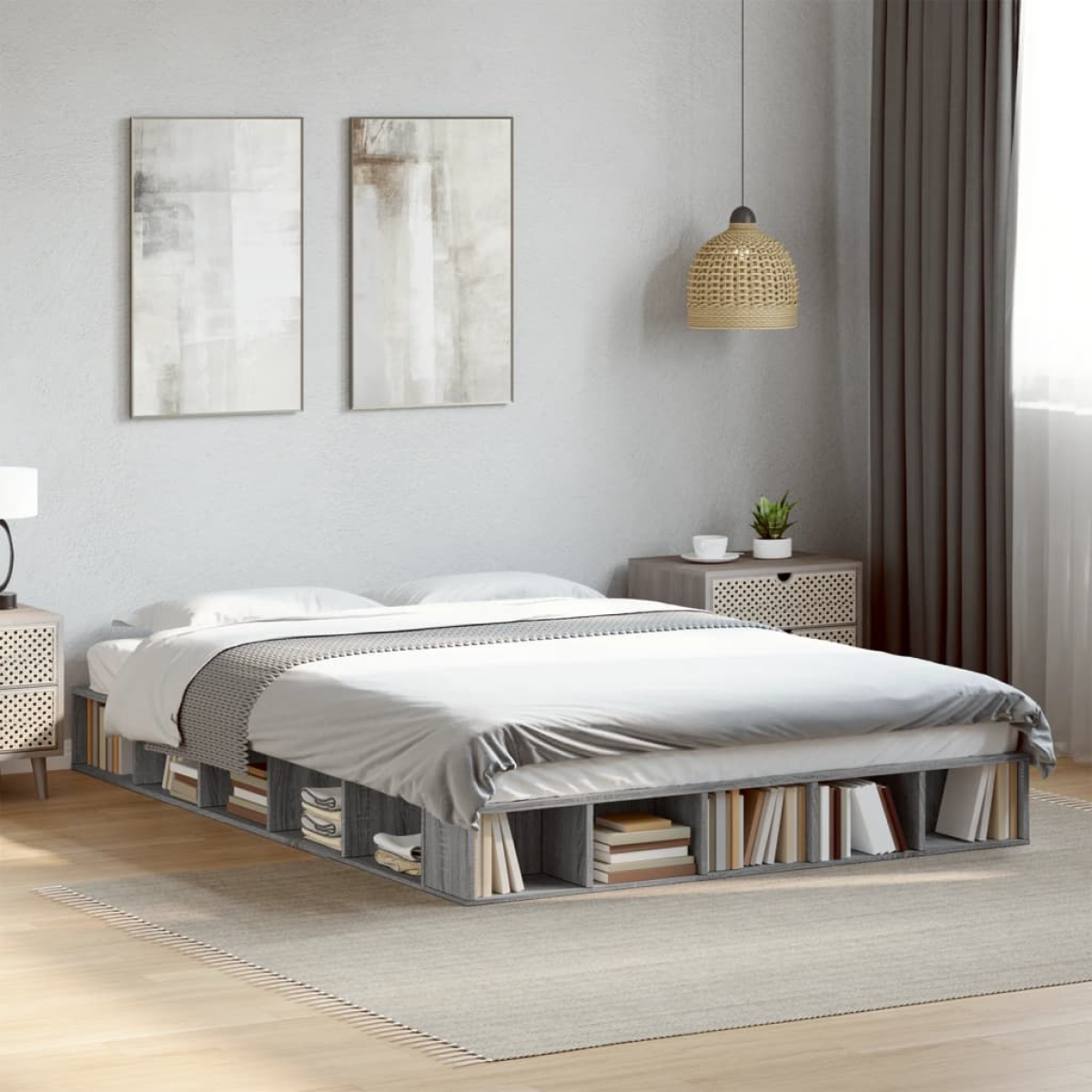 vidaXL Bed Frame without Mattress White 200x200 cm - from vidaXL