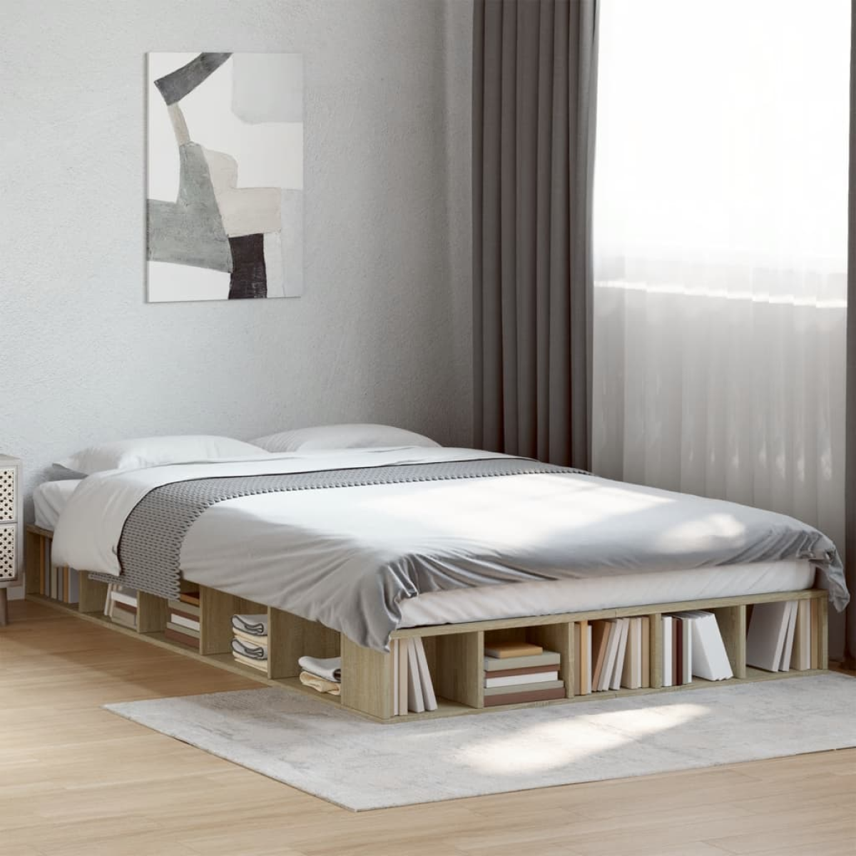 vidaXL Bed Frame without Mattress White 200x200 cm - from vidaXL