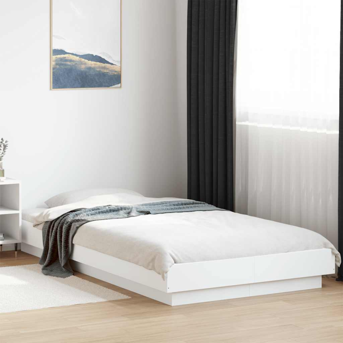 vidaXL Bed Frame without Mattress White 200x200 cm - from vidaXL