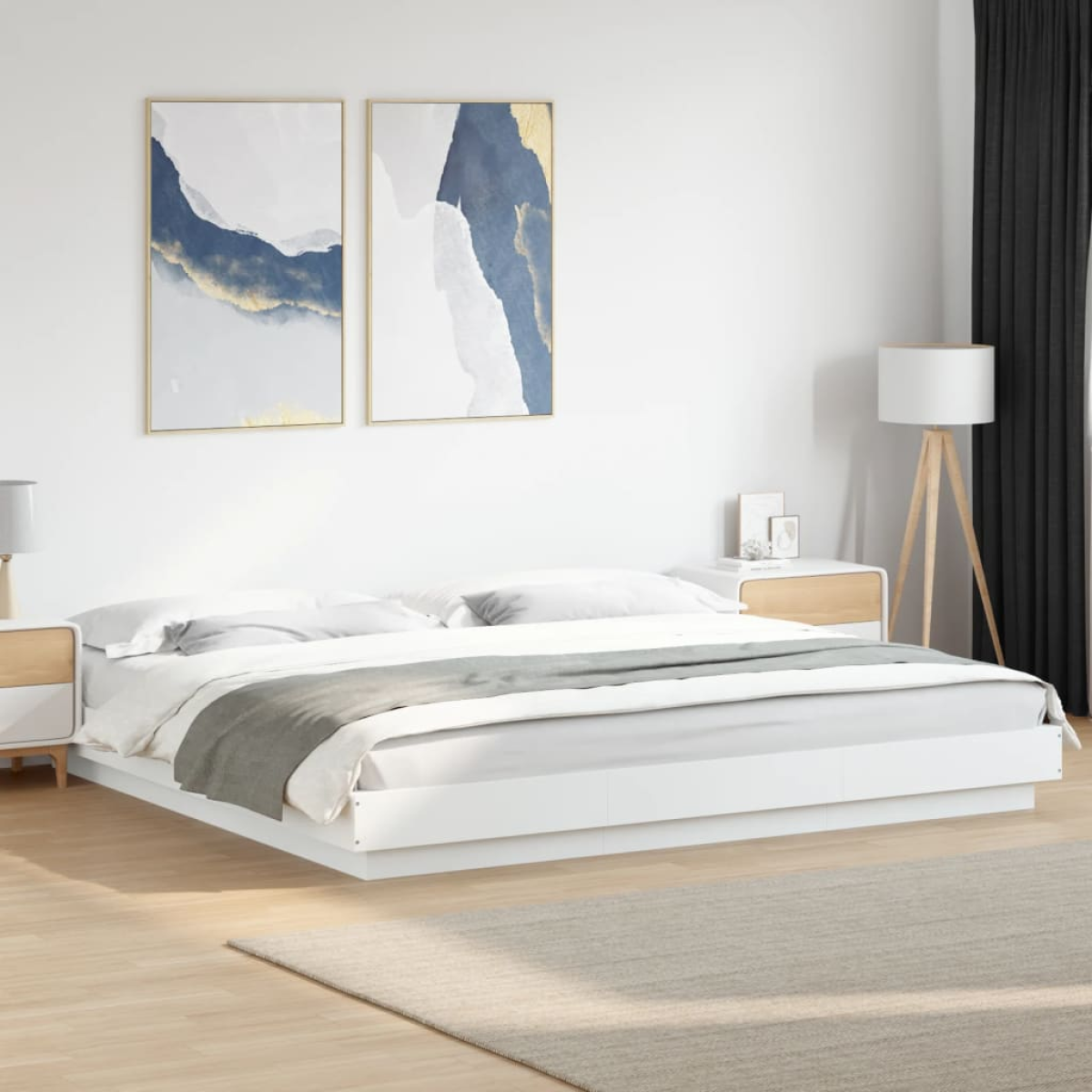 vidaXL Bed Frame without Mattress White 200x200 cm - from vidaXL