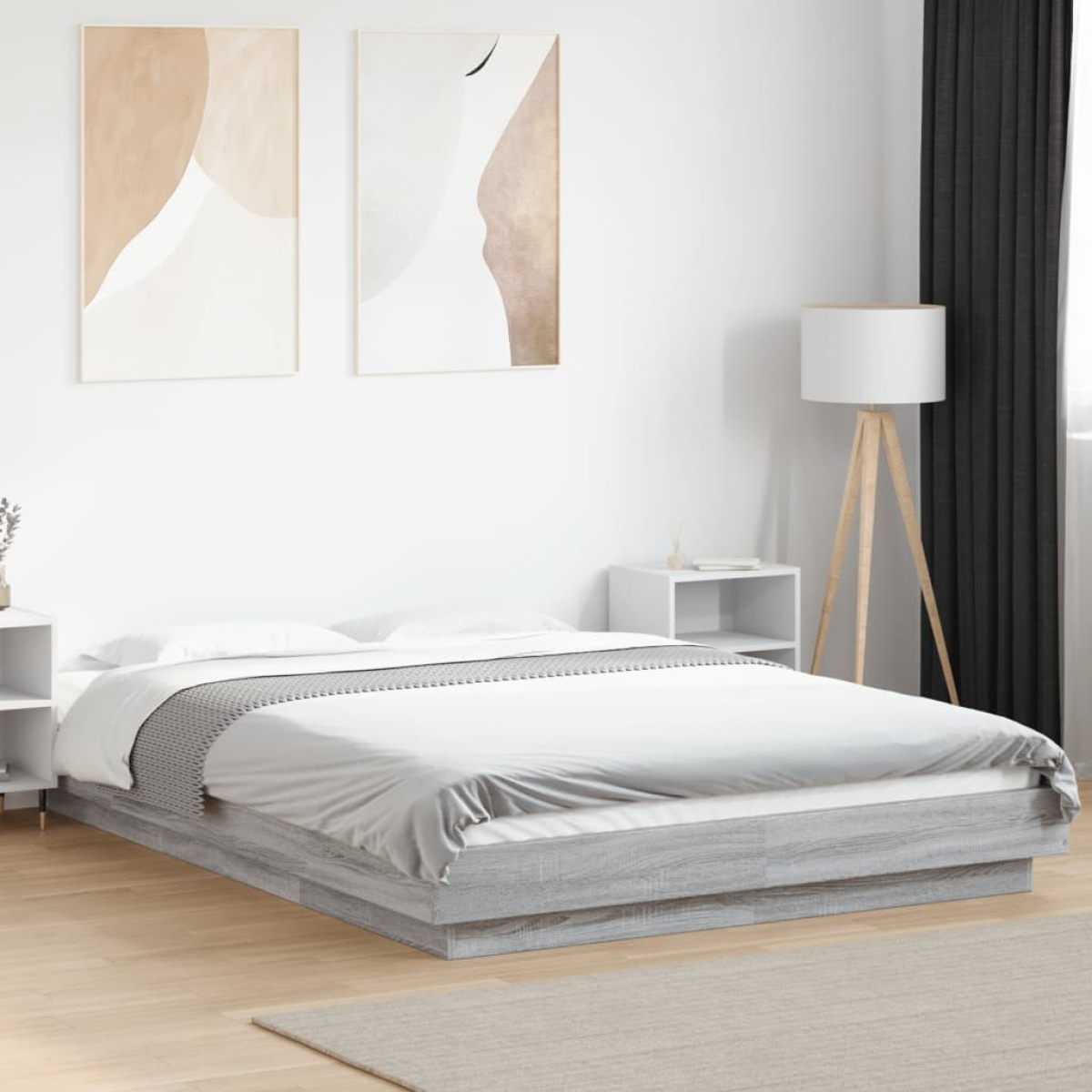 vidaXL Bed Frame without Mattress White 200x200 cm - from vidaXL