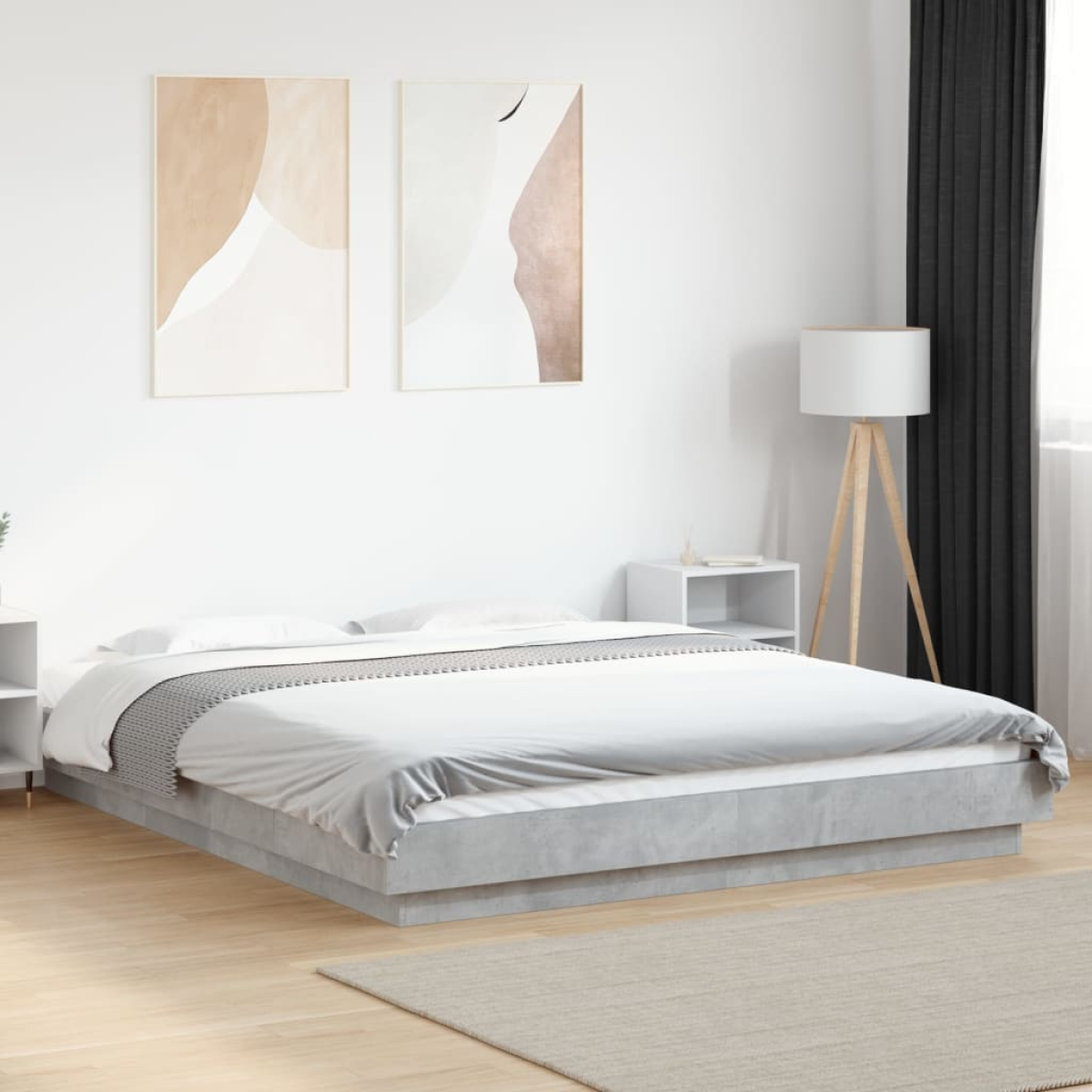vidaXL Bed Frame without Mattress White 200x200 cm - from vidaXL