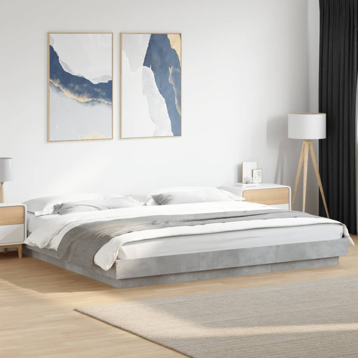 vidaXL Bed Frame without Mattress White 200x200 cm - from vidaXL