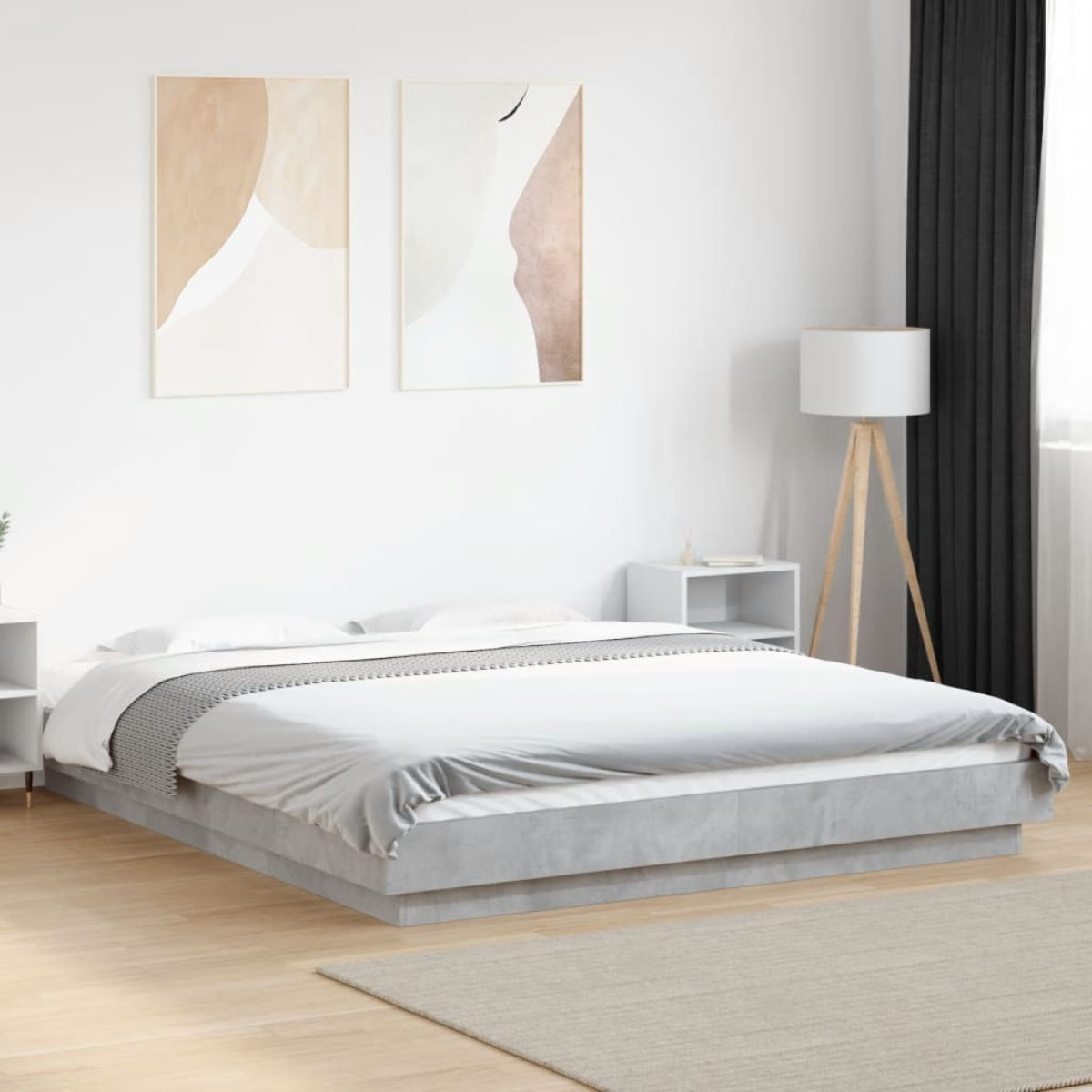 vidaXL Bed Frame without Mattress White 200x200 cm - from vidaXL
