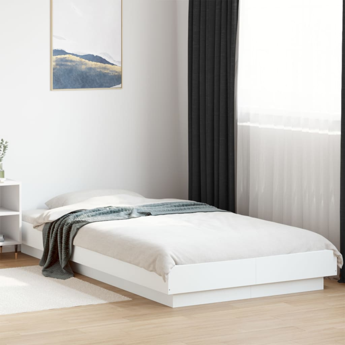 vidaXL Bed Frame without Mattress White 200x200 cm - from vidaXL