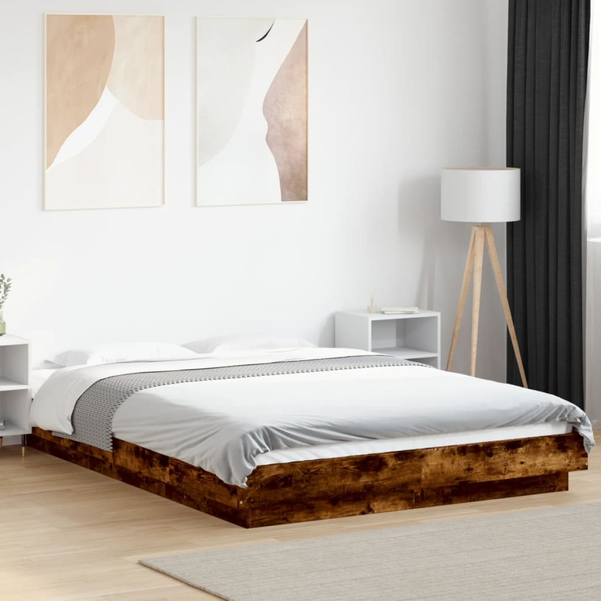 vidaXL Bed Frame without Mattress White 200x200 cm - from vidaXL