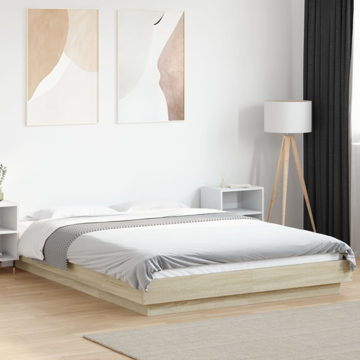 vidaXL Bed Frame without Mattress White 200x200 cm - from vidaXL