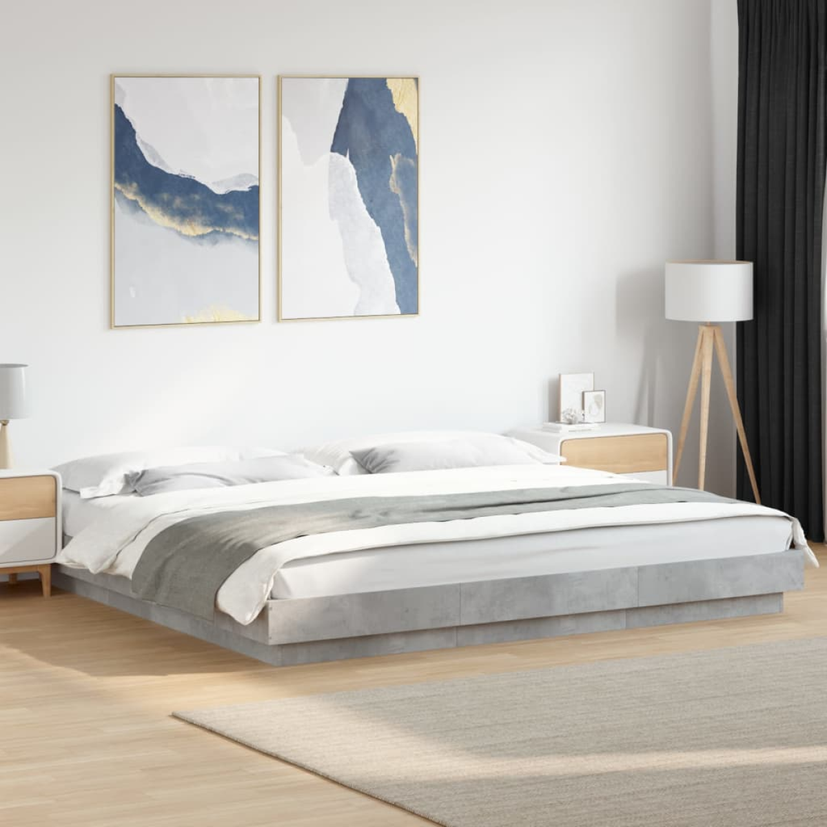 vidaXL Bed Frame without Mattress White 200x200 cm - from vidaXL