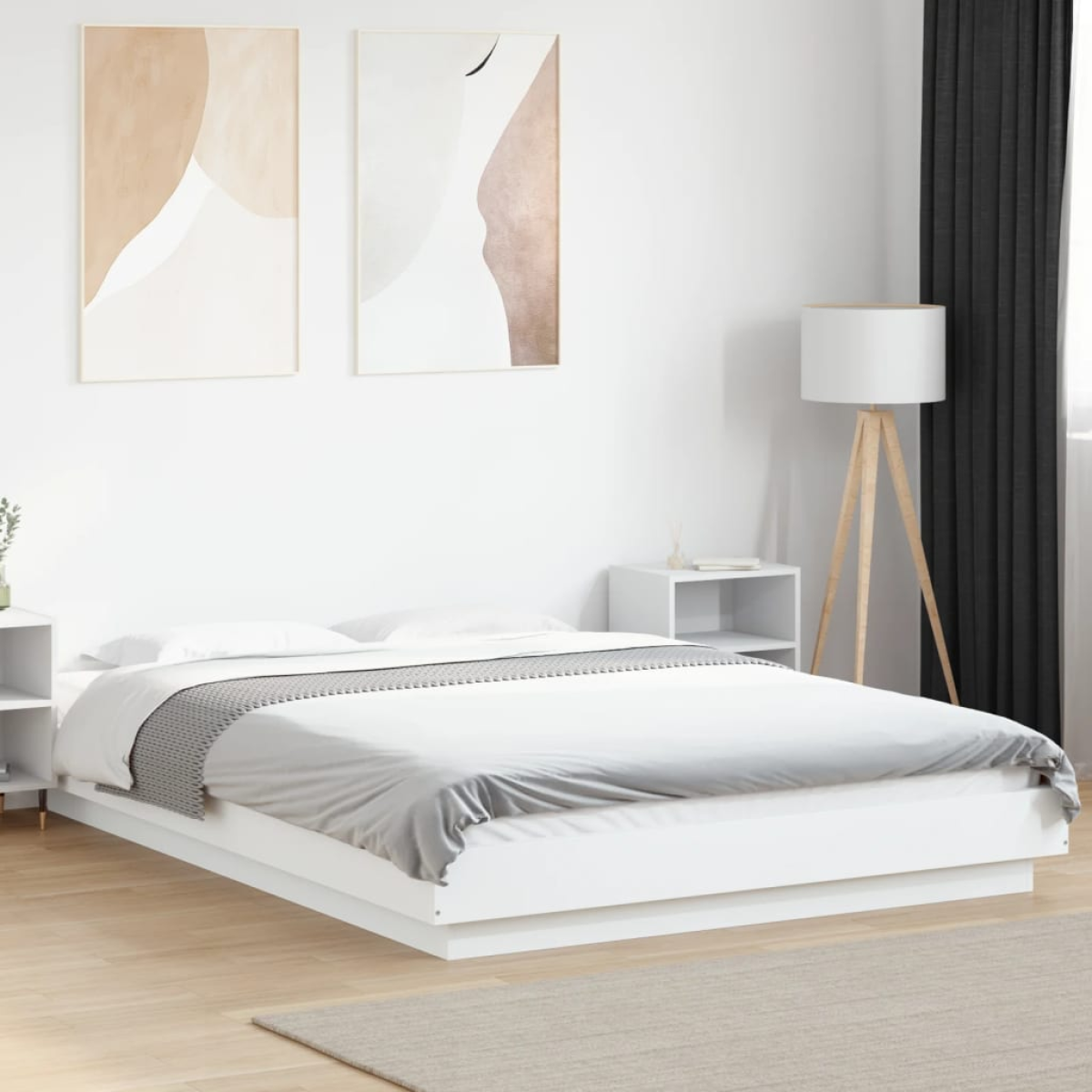 vidaXL Bed Frame without Mattress White 200x200 cm - from vidaXL