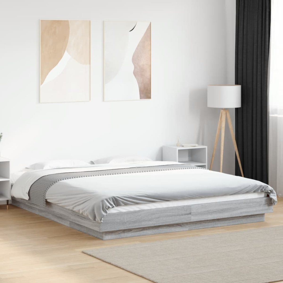 vidaXL Bed Frame without Mattress White 200x200 cm - from vidaXL