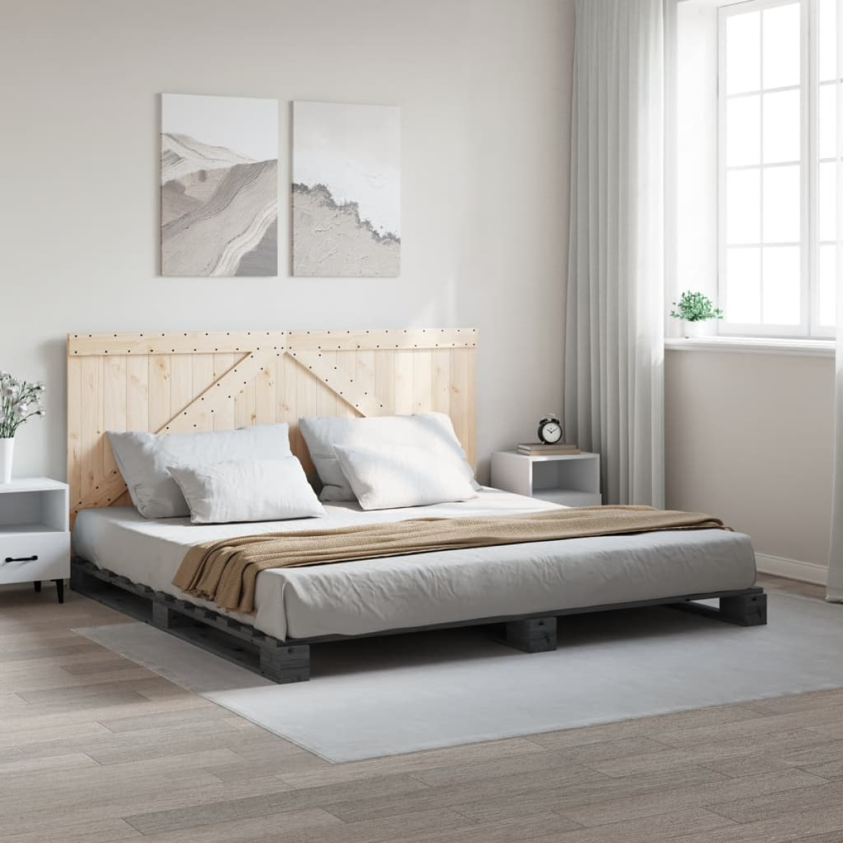 vidaXL Bed Frame | Natural Pine | Solid Pinewood | Single size | Durable - from vidaXL
