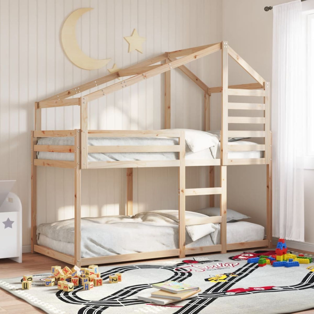 vidaXL Bunk Bed without Mattress 80x200 cm Solid Wood Pine - from vidaXL