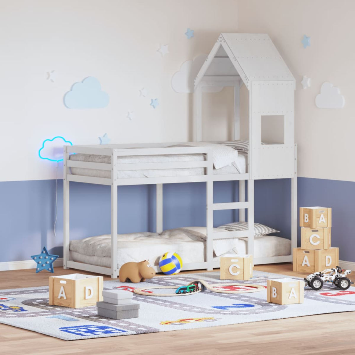 vidaXL Bunk Bed without Mattress 80x200 cm Solid Wood Pine - from vidaXL