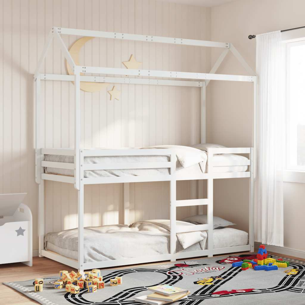 vidaXL Bunk Bed without Mattress 90x200 cm Solid Wood Pine - from vidaXL