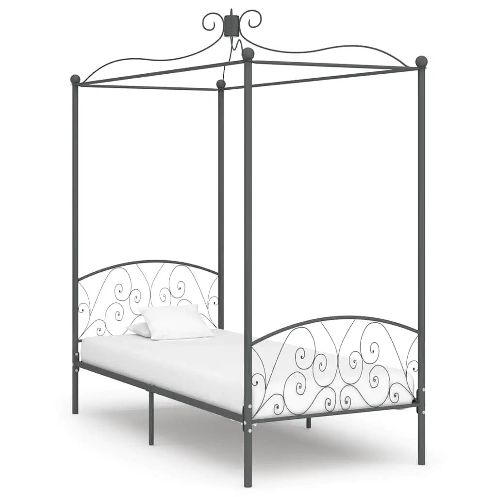 vidaXL Bed Frame | White | Metal | Single | Tough | Bed Frame | Rectangular - from vidaXL