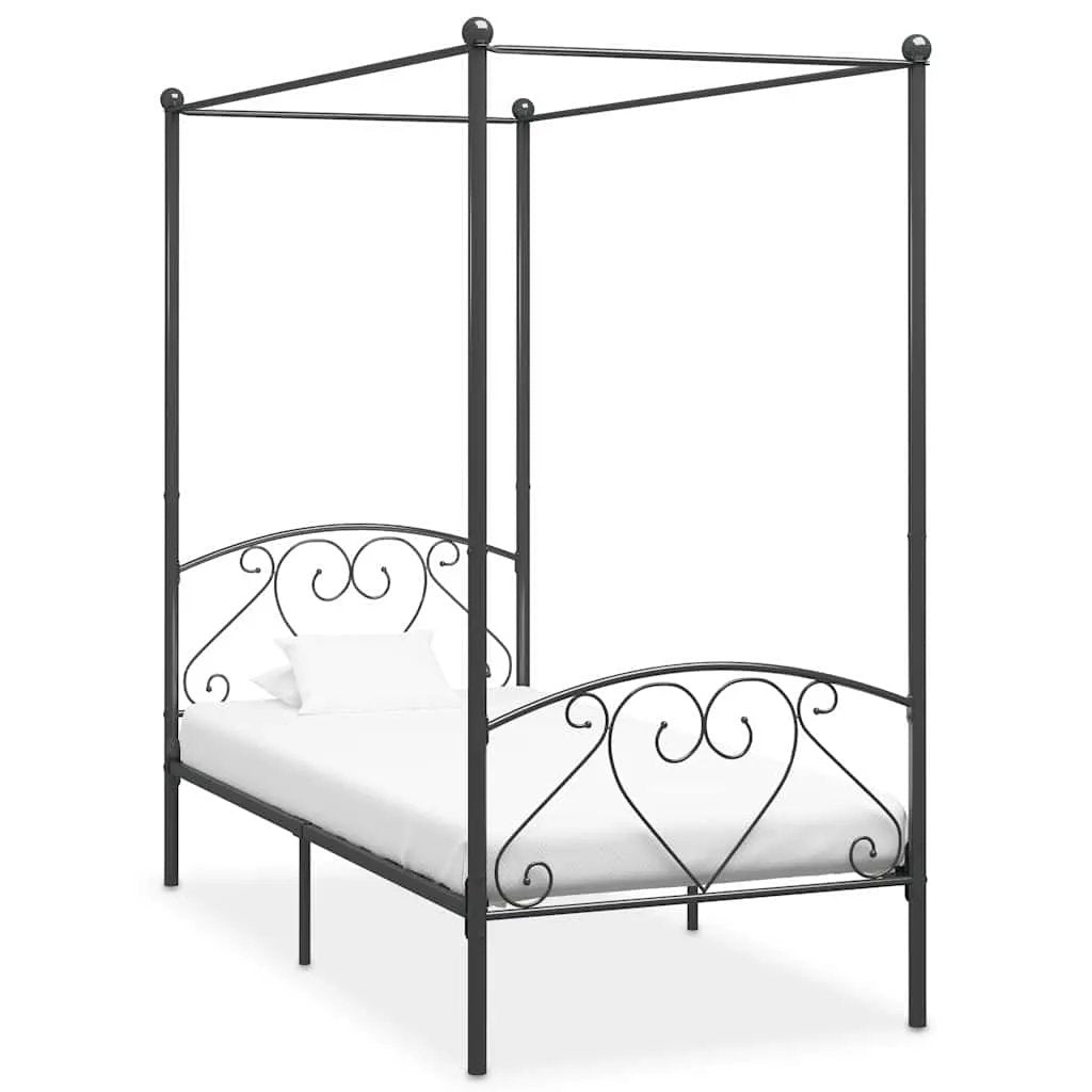 vidaXL Bed Frame | White | Metal | Single | Durable | Bed Frame | Rectangular - from vidaXL