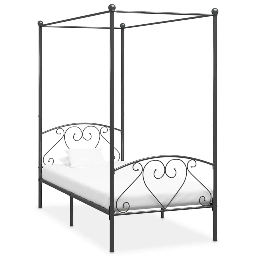vidaXL Bed Frame | White | Metal | Single | Durable | Bed Frame | Rectangular - from vidaXL