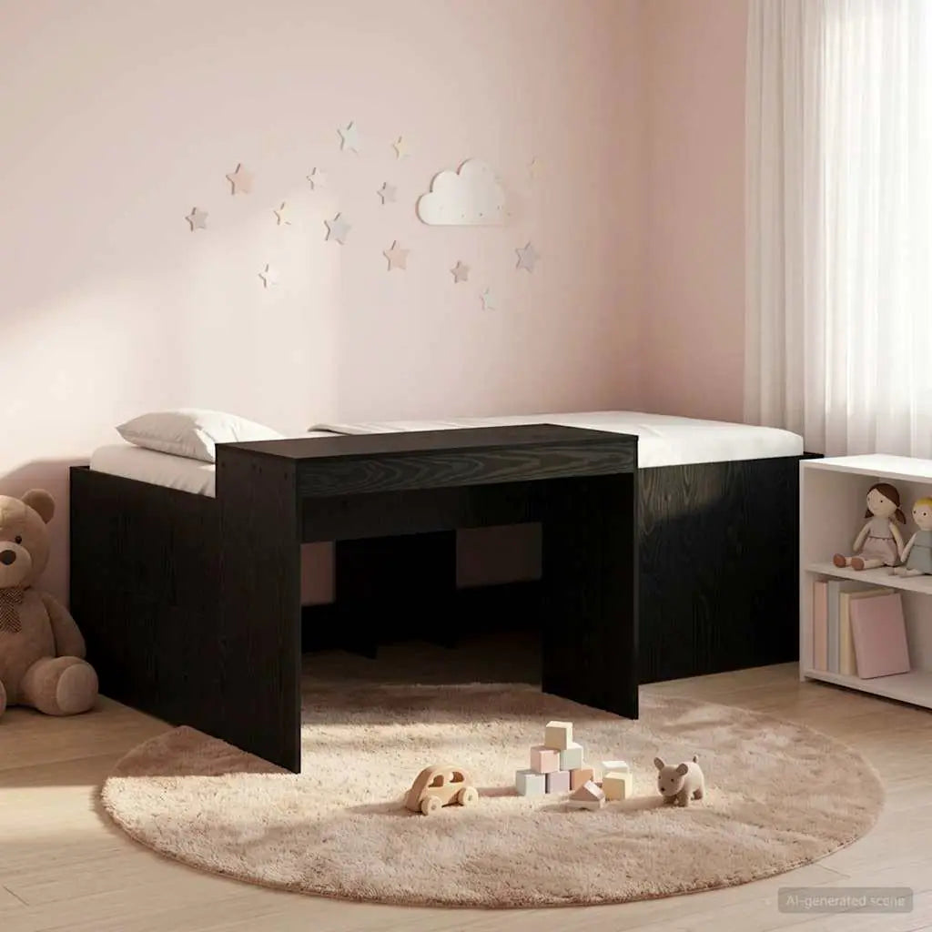 vidaXL Kids'High Bed Frame with Desk White 80 x 200 cm - from vidaXL