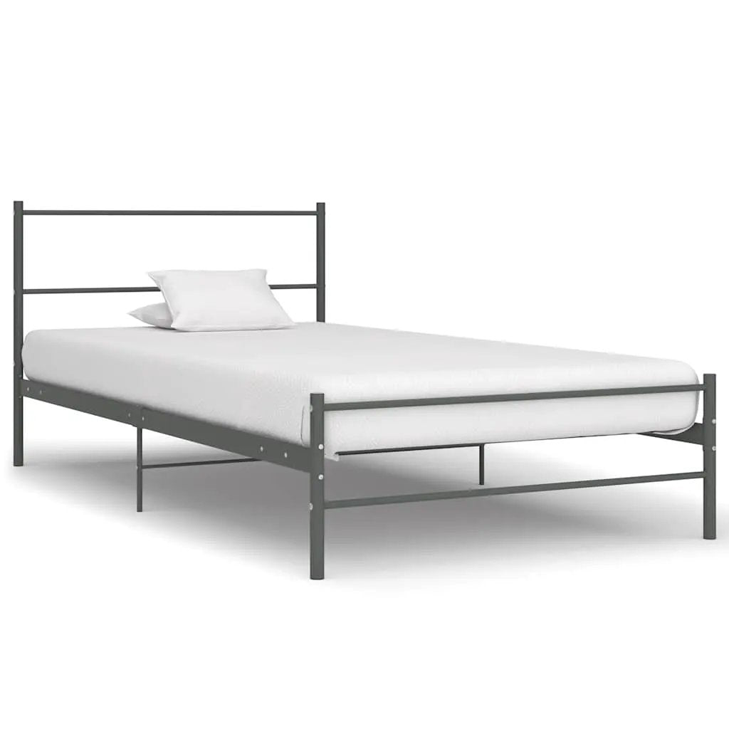 vidaXL Bed Frame | Grey | Metal | Super King | Tough | Bed Frame | Rectangular - from vidaXL