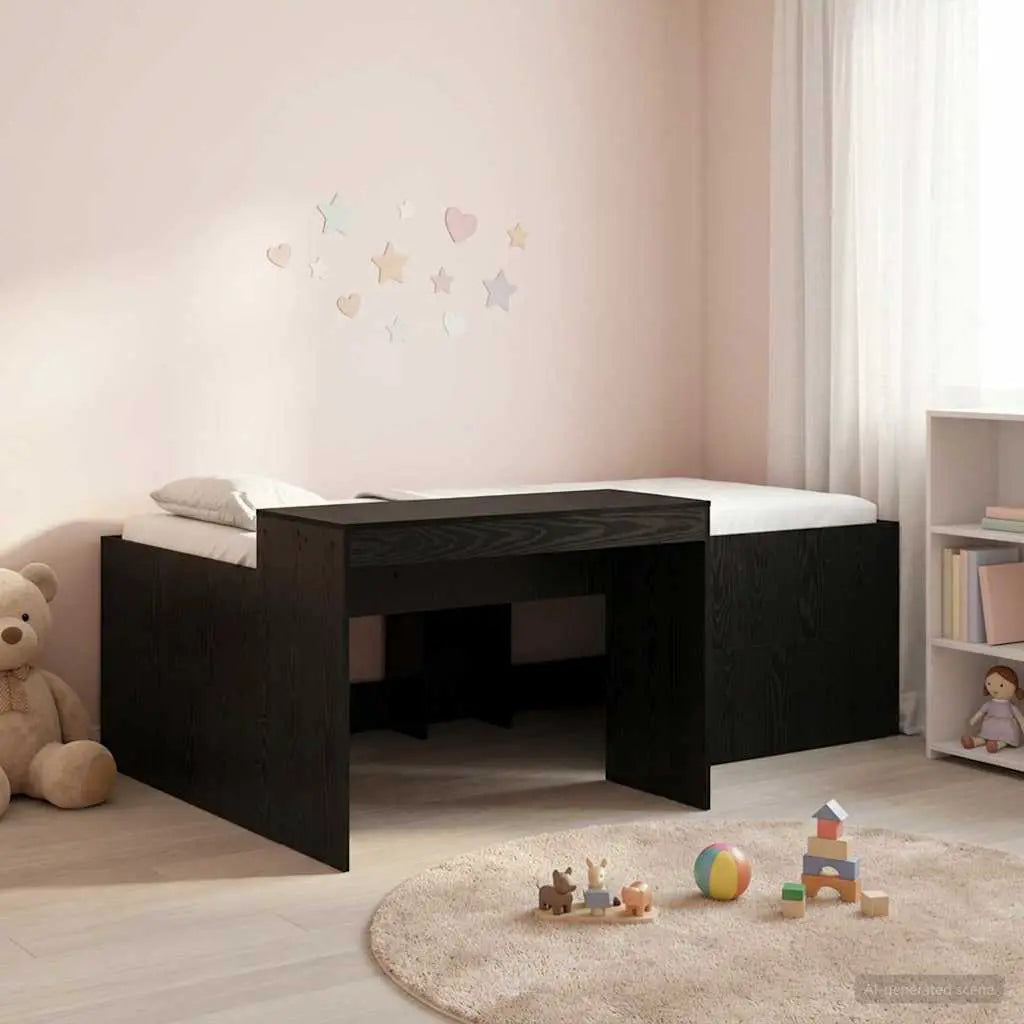 vidaXL Kids'High Bed Frame with Desk White 80 x 200 cm - from vidaXL