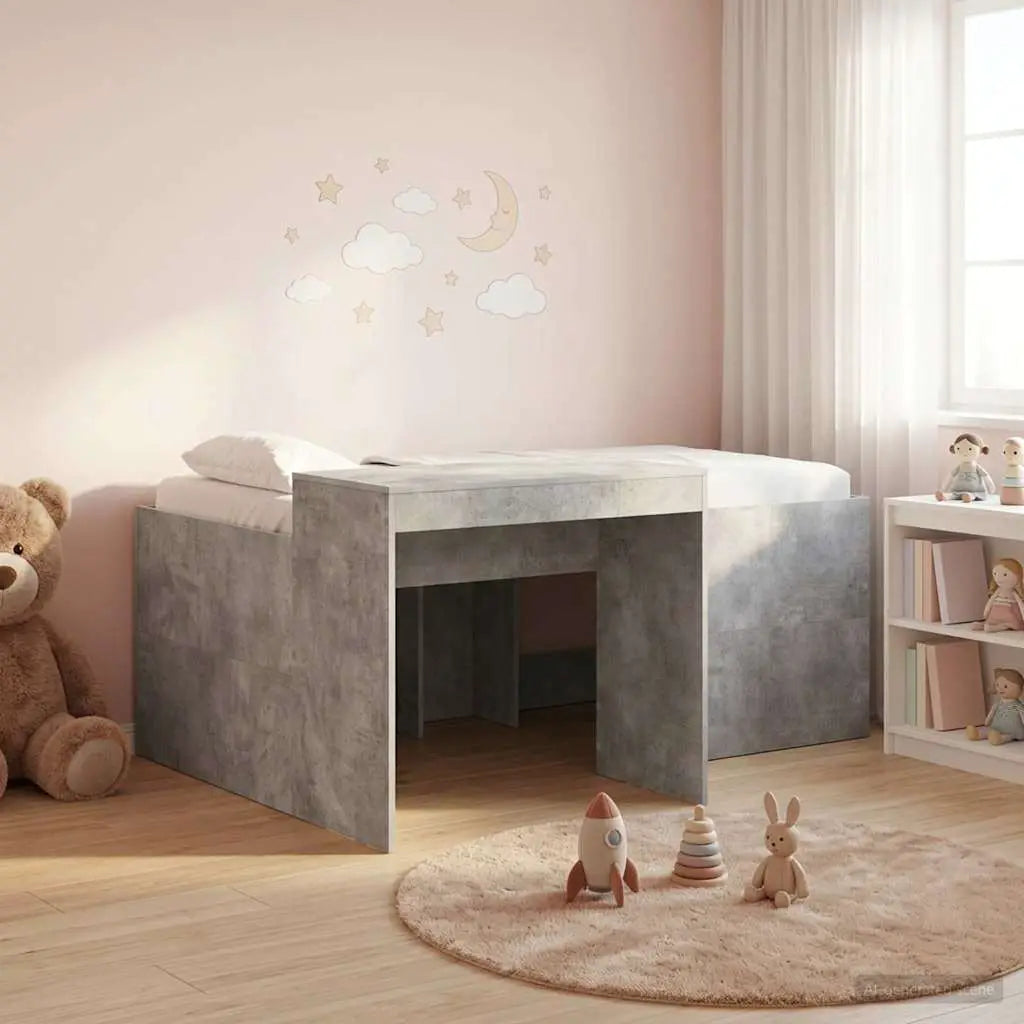 vidaXL Kids'High Bed Frame with Desk White 80 x 200 cm - from vidaXL