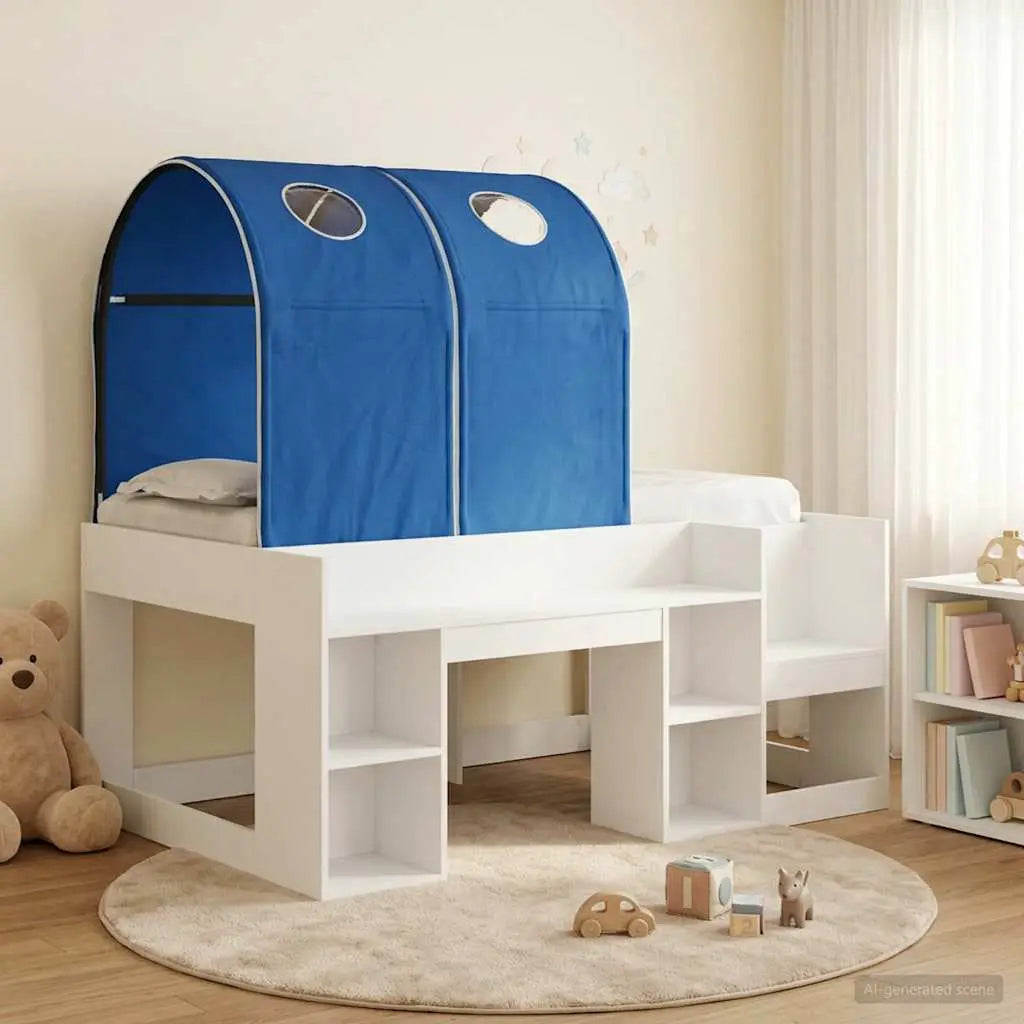 vidaXL Bed with Tunnel 4 pcs White and Light Blue Engineered Wood - from vidaXL