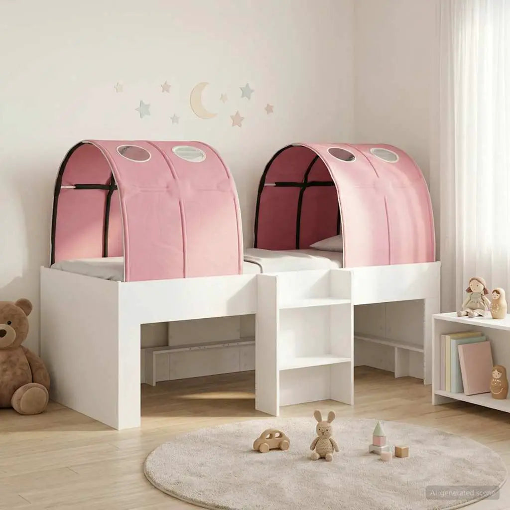 vidaXL Bed with Tunnel 4 pcs White and Light Blue Engineered Wood - from vidaXL