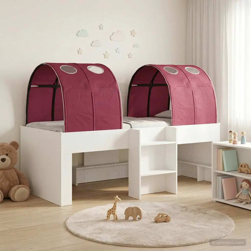 vidaXL Bed with Tunnel 4 pcs White and Light Blue Engineered Wood - from vidaXL