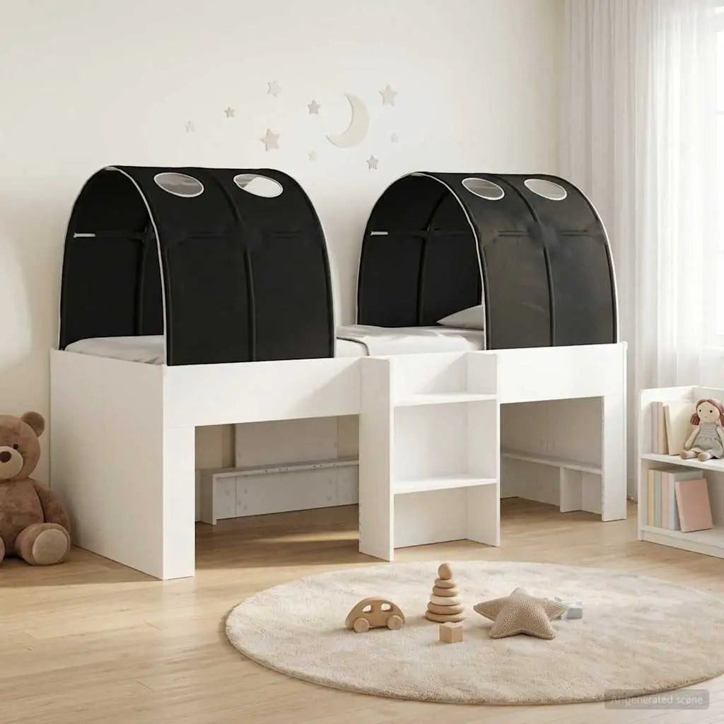 vidaXL Bed with Tunnel 4 pcs White and Light Blue Engineered Wood - from vidaXL