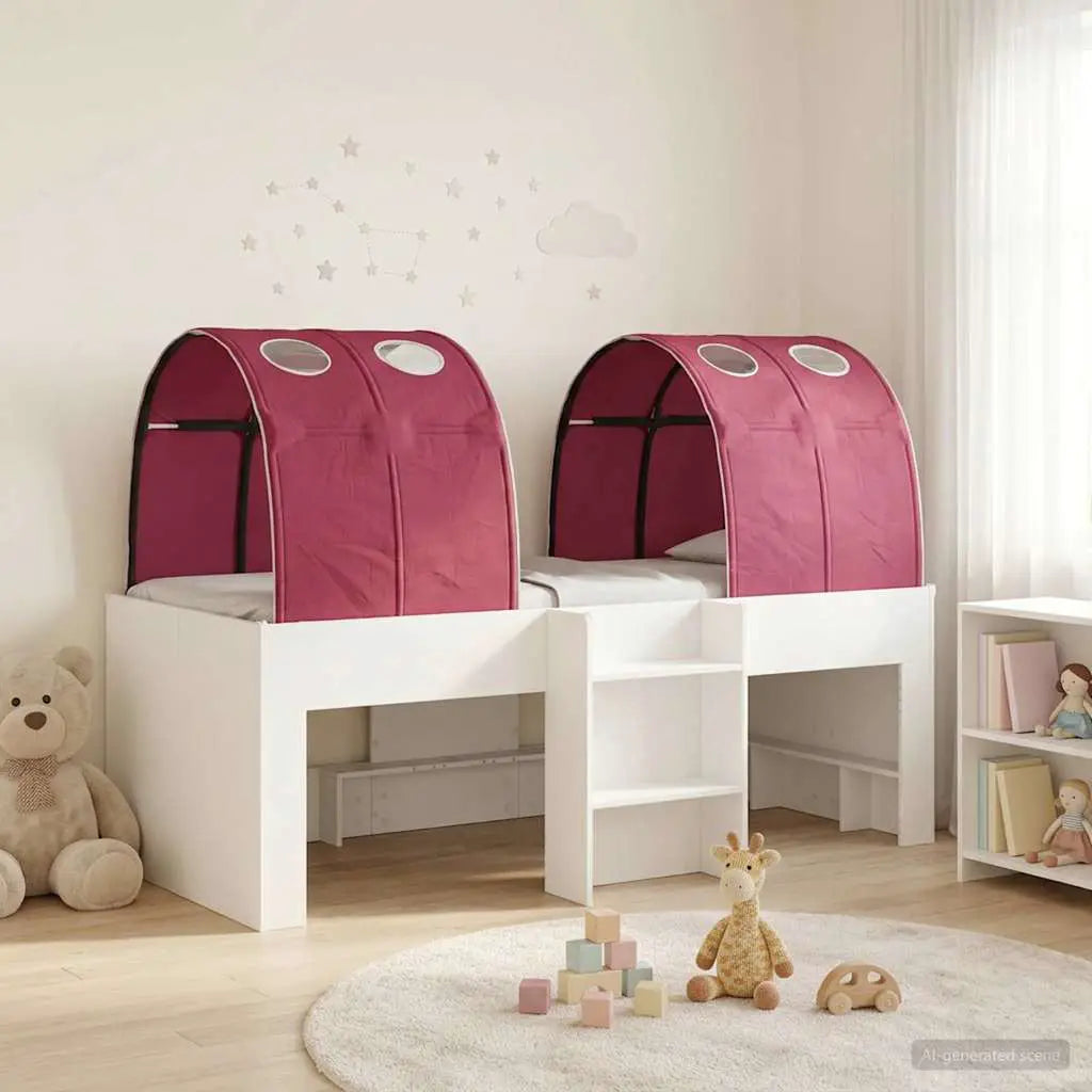 vidaXL Bed with Tunnel 4 pcs White and Light Blue Engineered Wood - from vidaXL