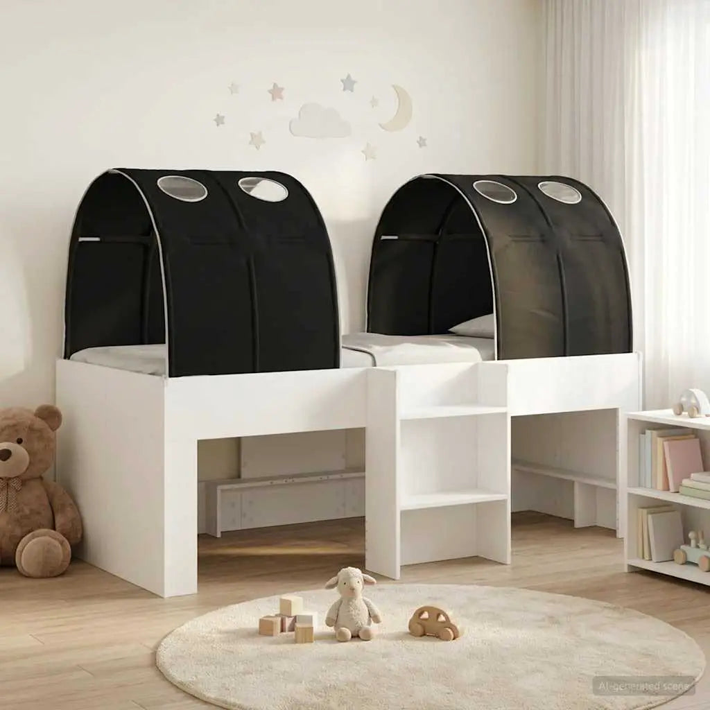 vidaXL Bed with Tunnel 4 pcs White and Light Blue Engineered Wood - from vidaXL