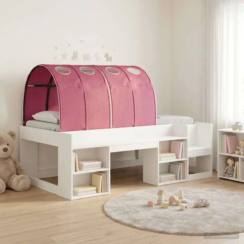 vidaXL Bed with Tunnel 4 pcs White and Light Blue Engineered Wood - from vidaXL