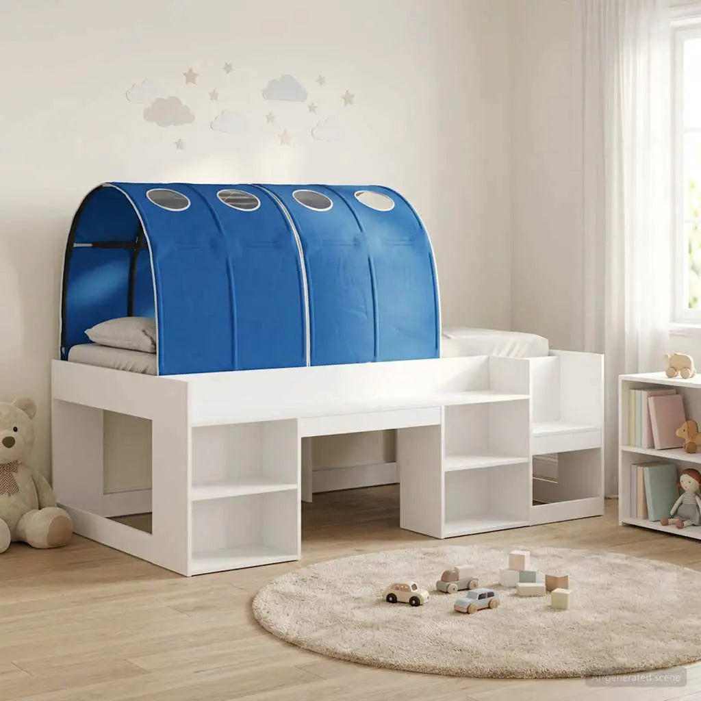 vidaXL Bed with Tunnel 4 pcs White and Light Blue Engineered Wood - from vidaXL