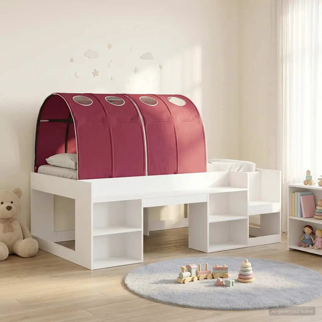 vidaXL Bed Frame with Tunnel with Shelf 3 pcs White and Light Blue - from vidaXL