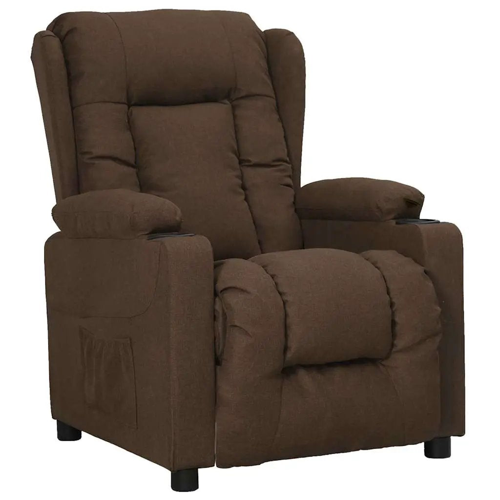 vidaXL Recliner Chair Brown Fabric - from vidaXL