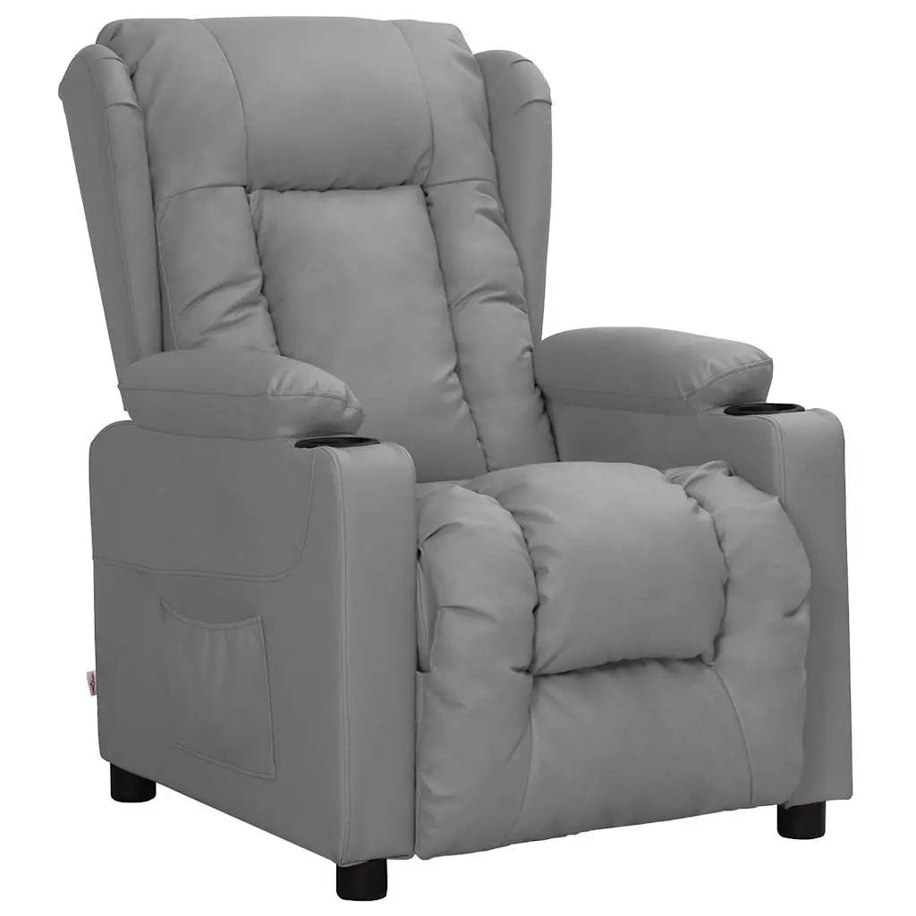vidaXL Recliner Chair Black Faux Leather - from vidaXL