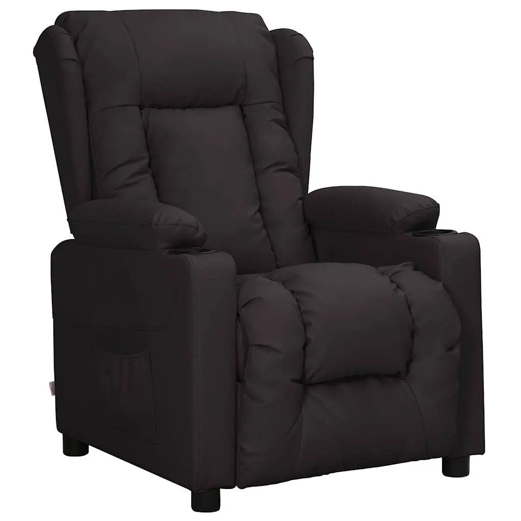 vidaXL Recliner Chair Black Faux Leather - from vidaXL