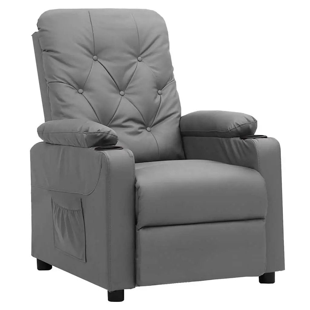 vidaXL Recliner Chair Black Faux Leather - from vidaXL