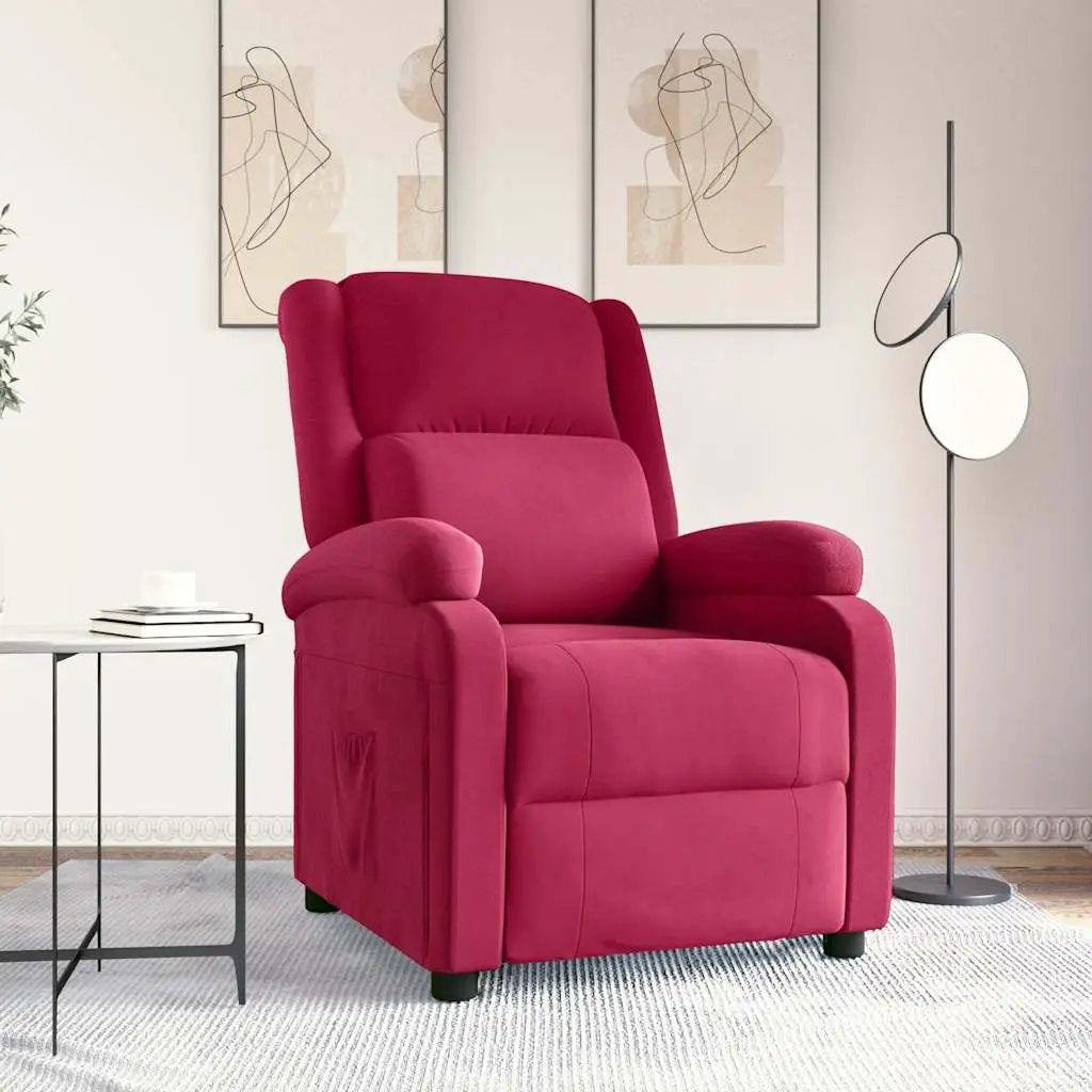 vidaXL Recliner Chair Light Grey Velvet - from vidaXL