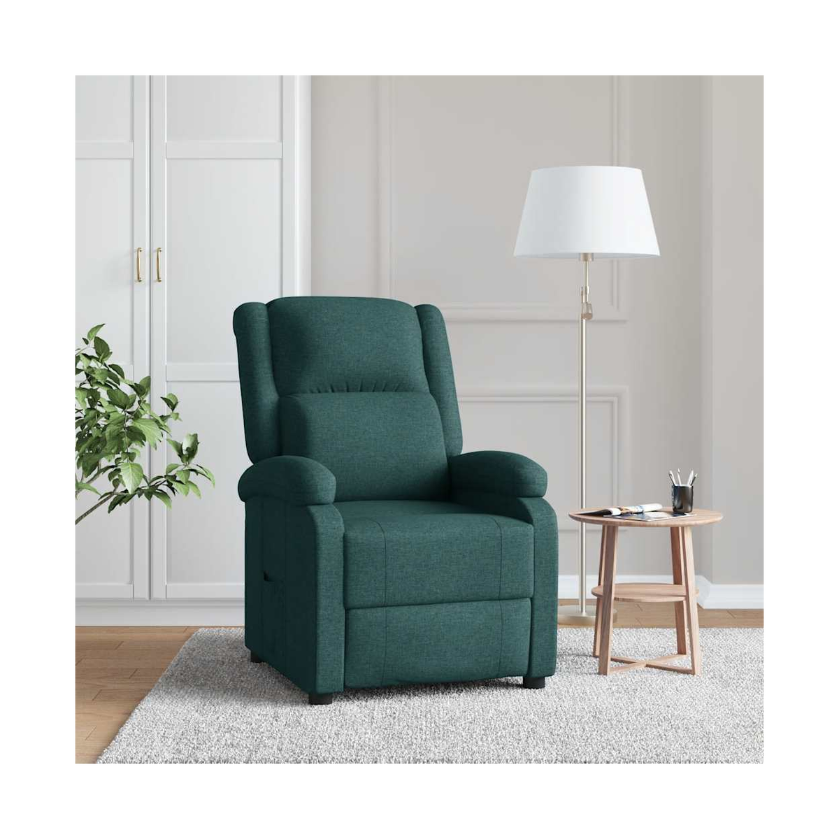 vidaXL Recliner Chair Black Fabric - from vidaXL