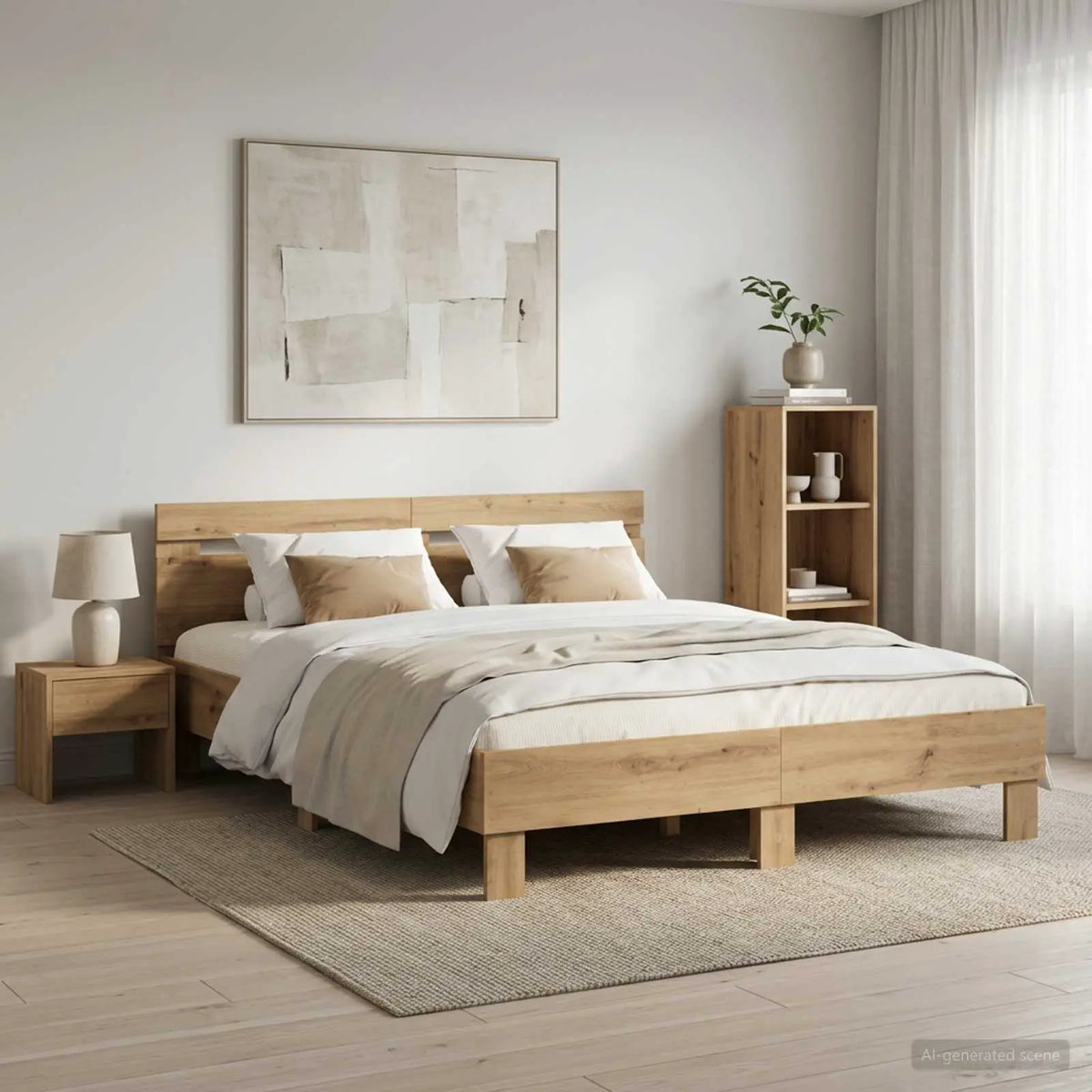 vidaXL Bed Frame Old Wood 203 x 95 x 70 cm Engineered Wood - from vidaXL