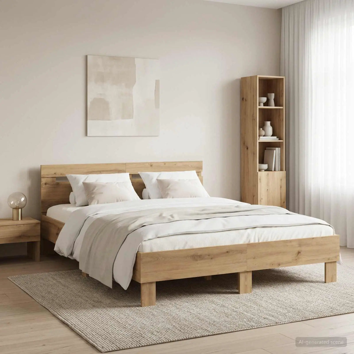 vidaXL Bed Frame Old Wood 203 x 95 x 70 cm Engineered Wood - from vidaXL