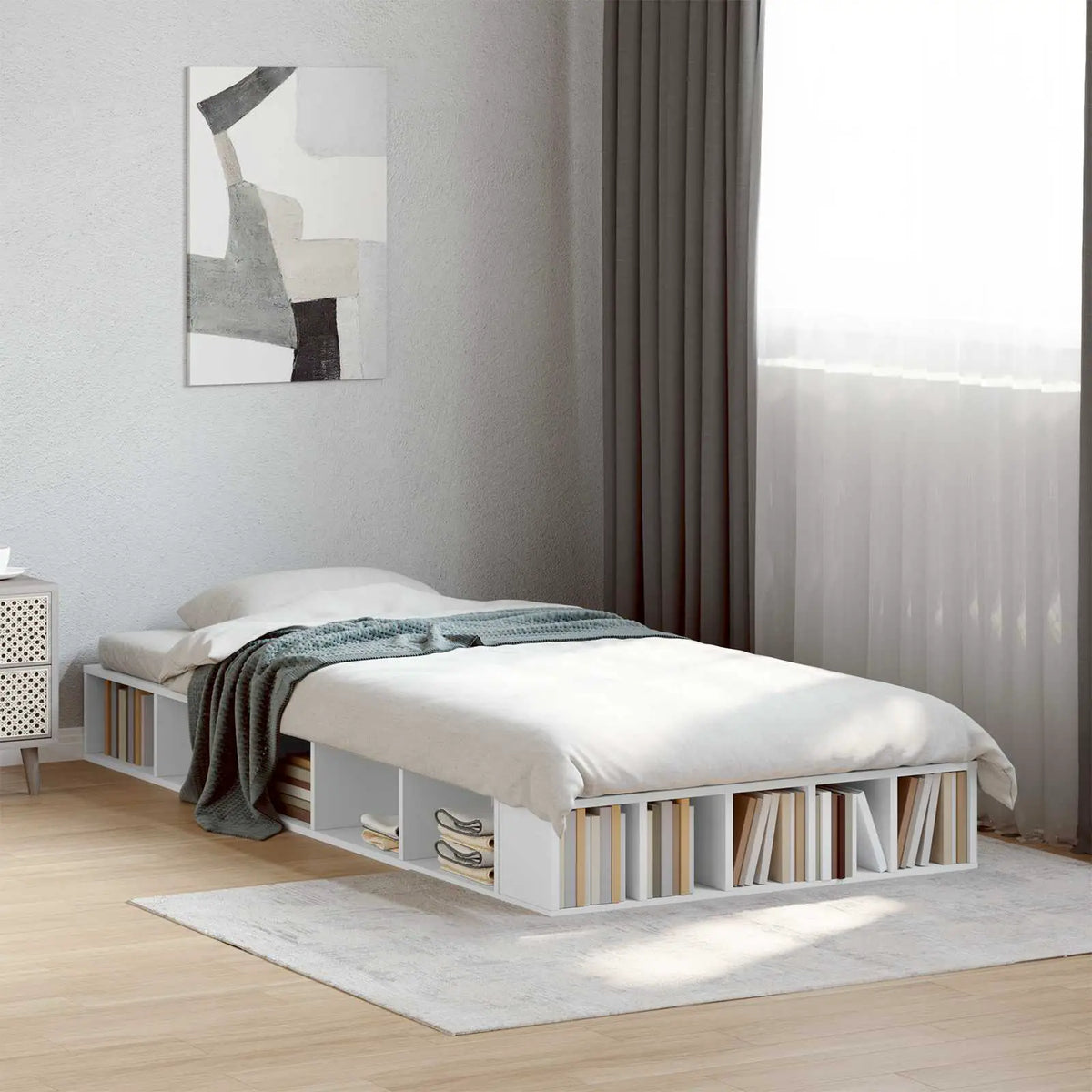 vidaXL Bed Frame without Mattress White 200x200 cm - from vidaXL