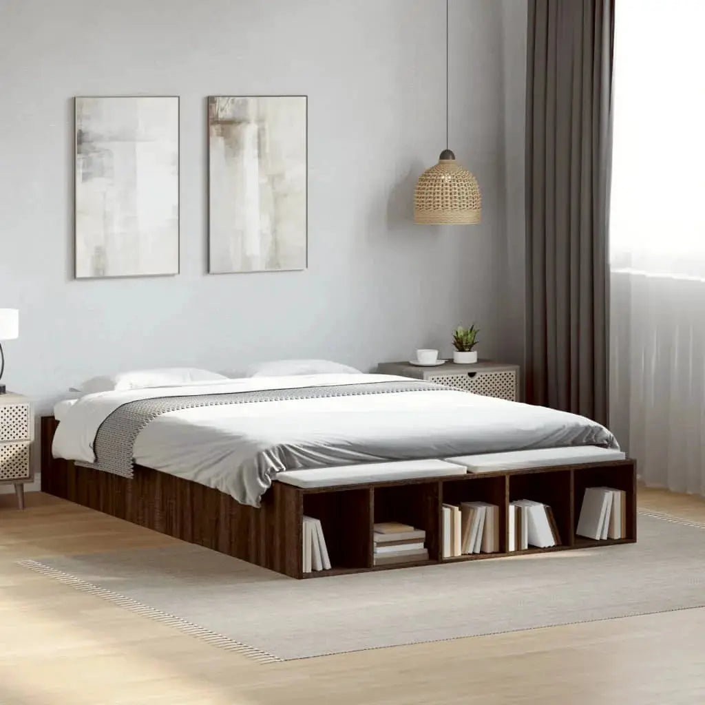 vidaXL Bed Frame without Mattress Grey Sonoma 90x190 cm Single - from vidaXL