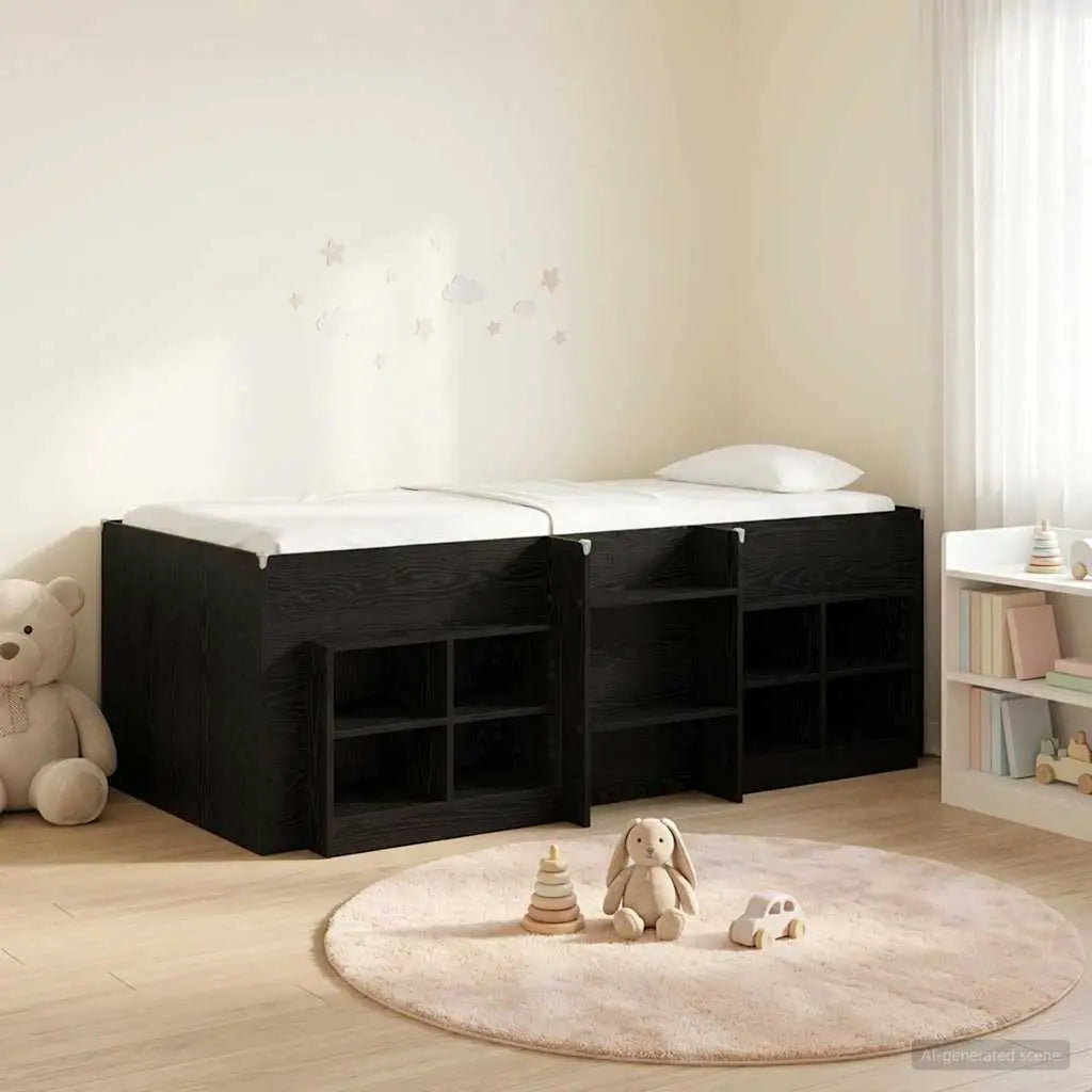 vidaXL Loft Bed Frame with Cabinet 3 pcs White Engineered Wood - from vidaXL