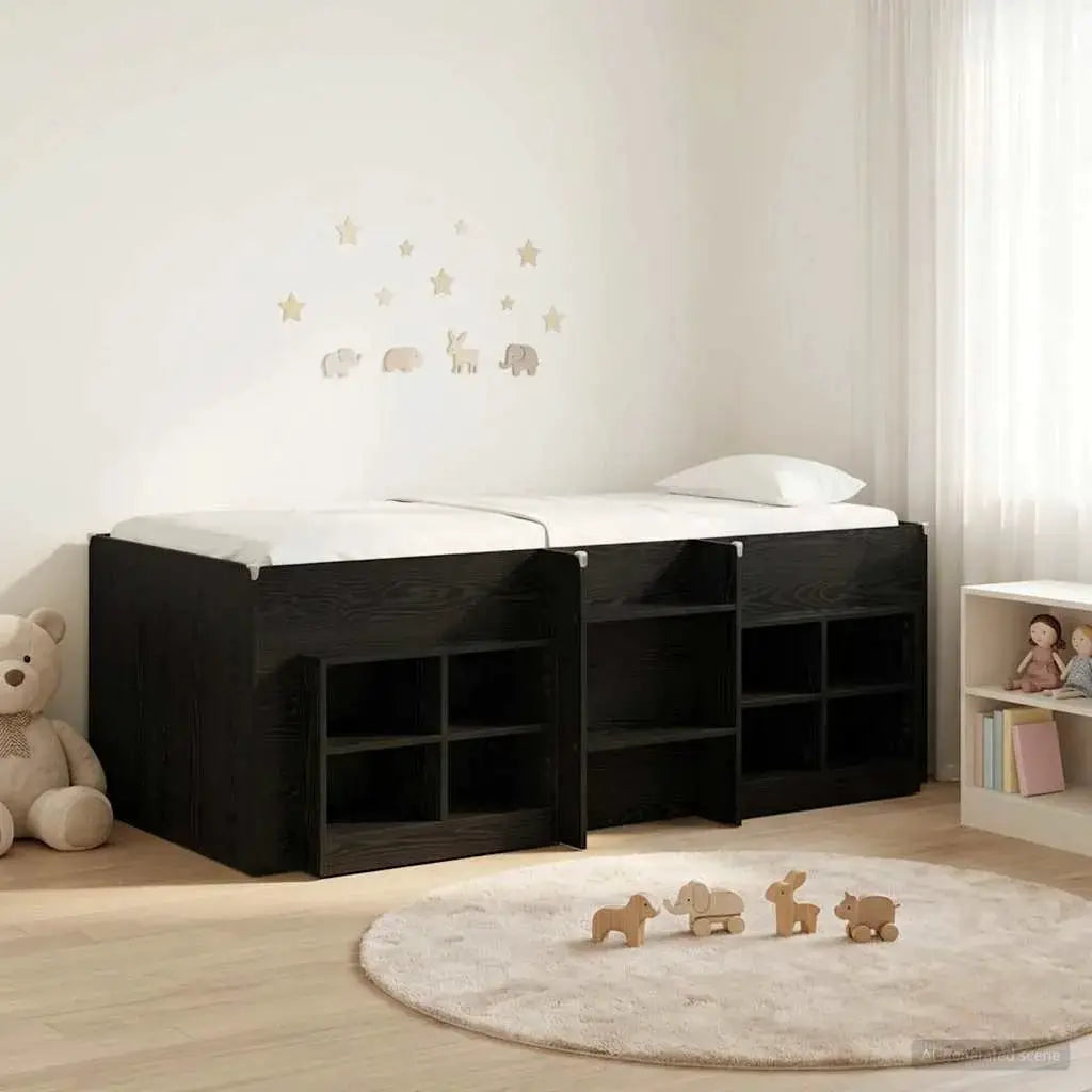 vidaXL Loft Bed Frame with Cabinet 3 pcs White Engineered Wood - from vidaXL