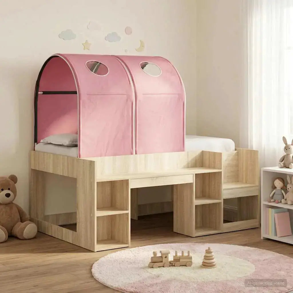 vidaXL Bed with Tunnel 4 pcs White and Light Blue Engineered Wood - from vidaXL