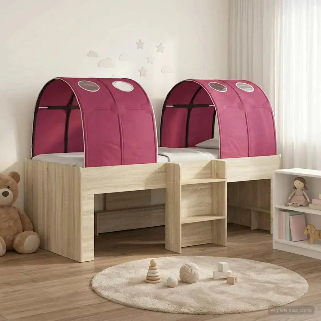 vidaXL Kids'High Bed Frame with Tunnel White and Light Blue - from vidaXL