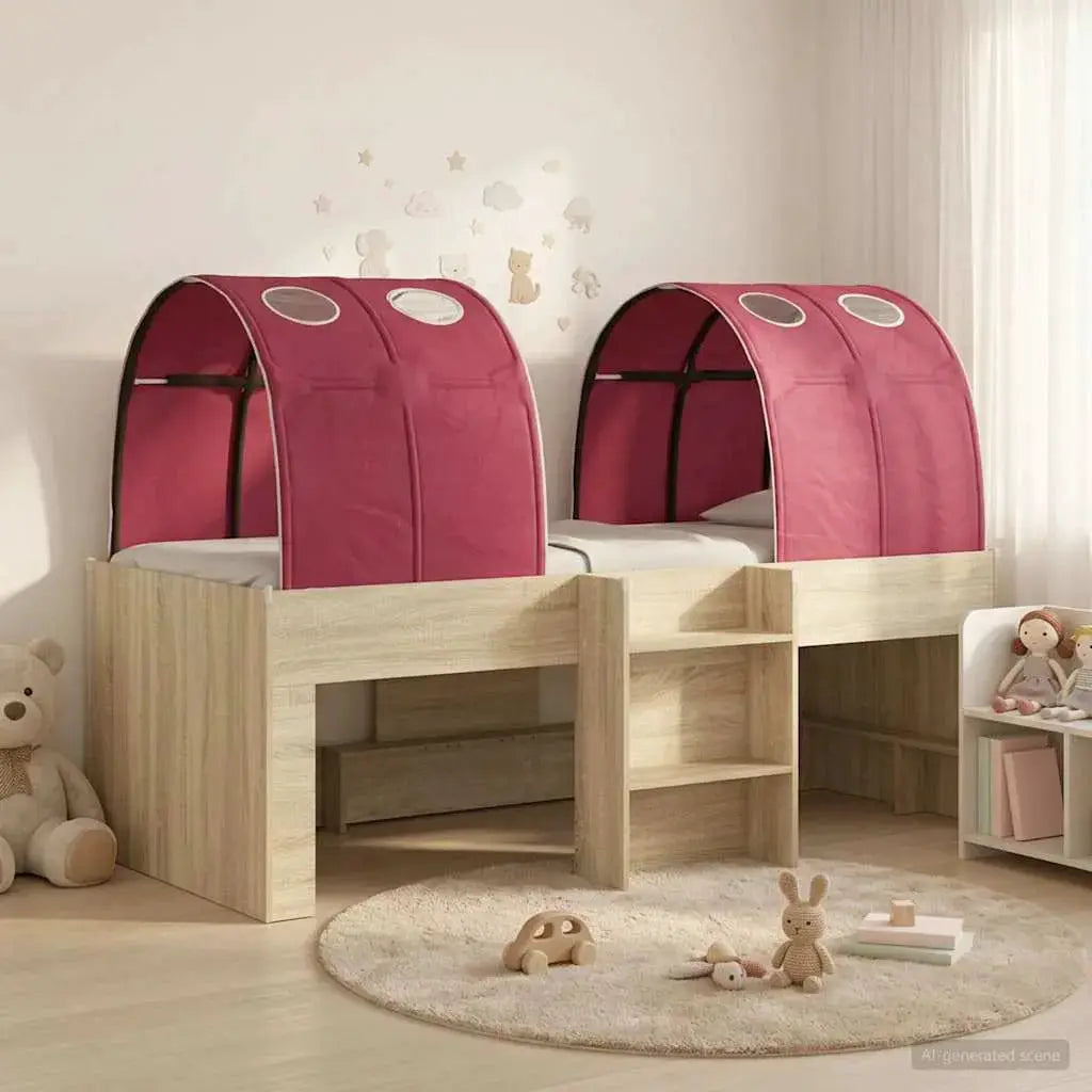 vidaXL Bed with Tunnel 4 pcs White and Light Blue Engineered Wood - from vidaXL